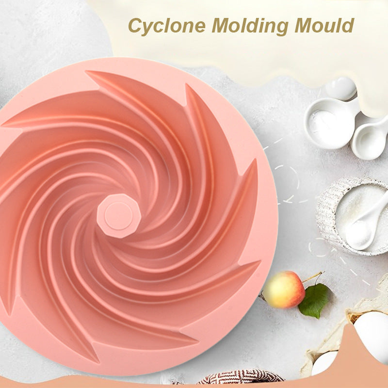 Green Non-Stick Silicone Cyclone Cake Pan Set (10 Molds) - Perfect for Desserts V888-ELOSUNG26673