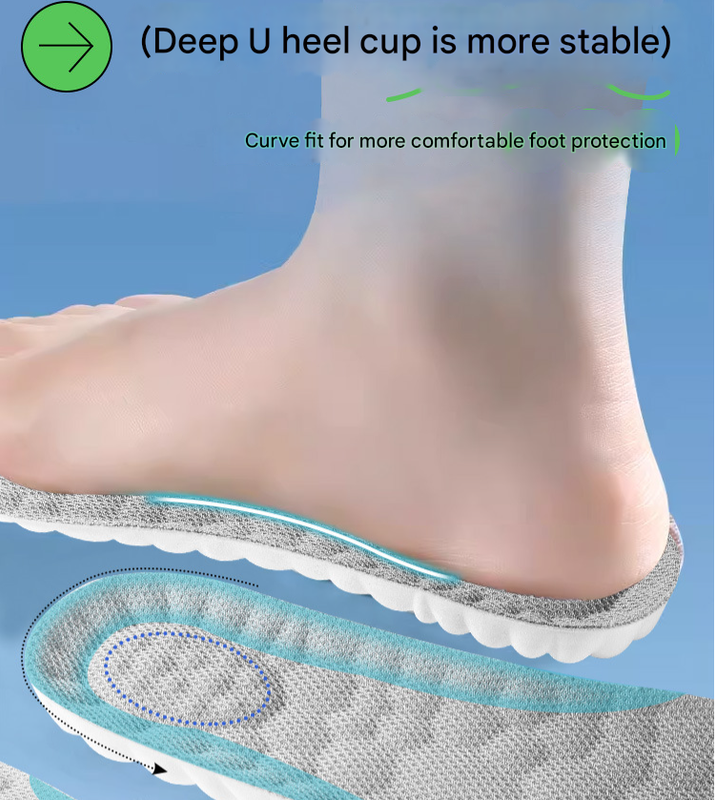 5 pcs 4D Cloud Technology Shoe Inserts - High Rebound, Super Soft, Breathable, Athletic Support (size : V888-ELOSUNG26676