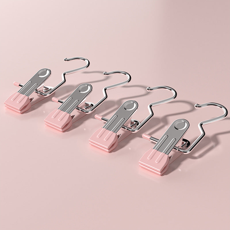 Pink Stainless Steel Hanging Clips (35 PCS) - Strong Grip for Pants, Hats, Socks, Laundry V888-ELOSUNG26681