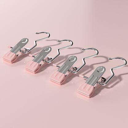 Pink Stainless Steel Hanging Clips (35 PCS) - Strong Grip for Pants, Hats, Socks, Laundry V888-ELOSUNG26681