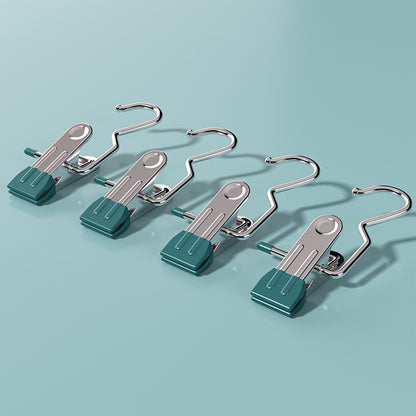 Dark green Stainless Steel Hanging Clips (35 PCS) - Strong Grip for Pants, Hats, Socks, Laundry V888-ELOSUNG26682