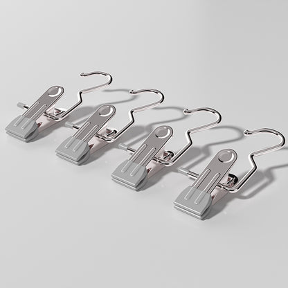 Gray Stainless Steel Hanging Clips (35 PCS) - Strong Grip for Pants, Hats, Socks, Laundry V888-ELOSUNG26686