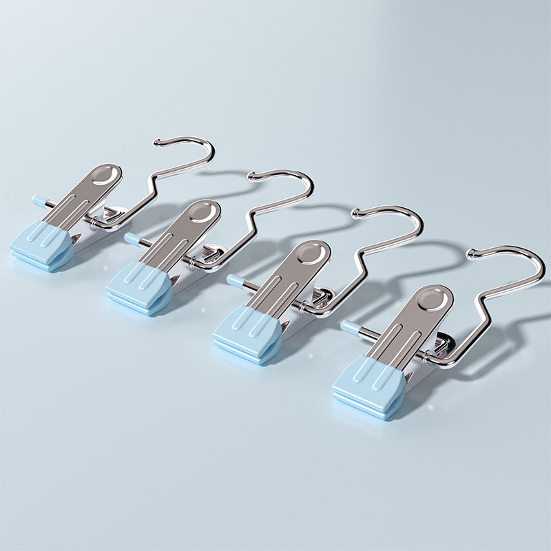 Blue Stainless Steel Hanging Clips (35 PCS) - Strong Grip for Pants, Hats, Socks, Laundry V888-ELOSUNG26687