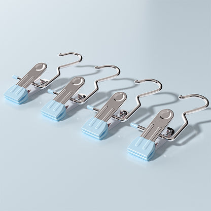 Blue Stainless Steel Hanging Clips (35 PCS) - Strong Grip for Pants, Hats, Socks, Laundry V888-ELOSUNG26687