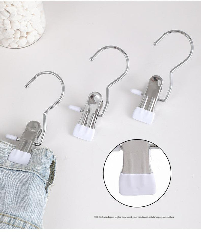 Blue Stainless Steel Hanging Clips (35 PCS) - Strong Grip for Pants, Hats, Socks, Laundry V888-ELOSUNG26687