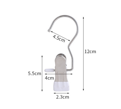 Blue Stainless Steel Hanging Clips (35 PCS) - Strong Grip for Pants, Hats, Socks, Laundry V888-ELOSUNG26687
