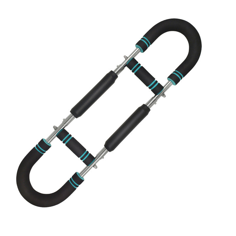 Blue Black Adjustable U-Shaped Arm Exerciser - For Home Fitness Strength Training (30kg) V888-ELOSUNG26690