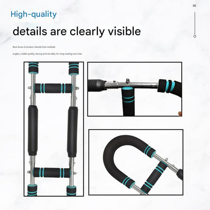 Blue Black Adjustable U-Shaped Arm Exerciser - For Home Fitness Strength Training (30kg) V888-ELOSUNG26690