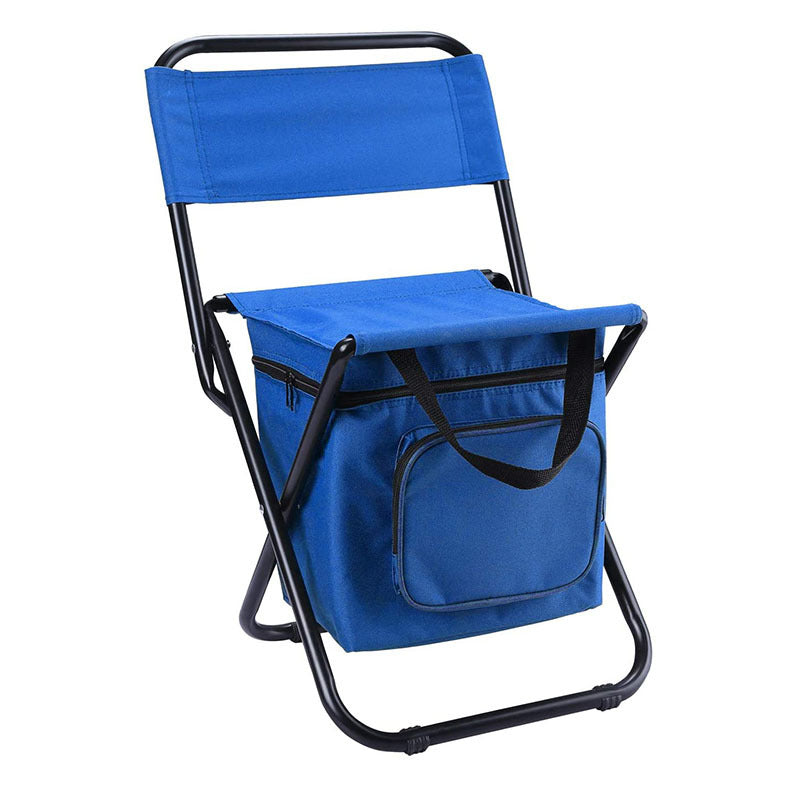 Foldable Camping Chair with Integrated 10L Insulated Cooler Bag - Blue V888-ELOSUNG26697