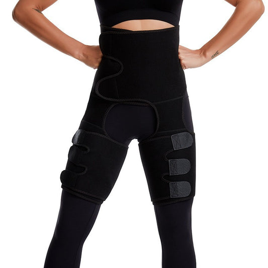 Black Women's 3-in-1 Body Shaper: Waist Cincher, Thigh Slimmer, Glute Lifter - Workout Gear (Size : L/XL) V888-ELOSUNG26706
