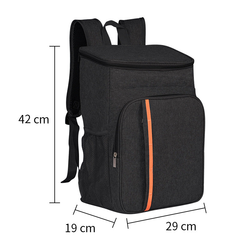 Black Leakproof Insulated Backpack Cooler - Durable Oxford Cloth, for Travel & Picnics V888-ELOSUNG26723
