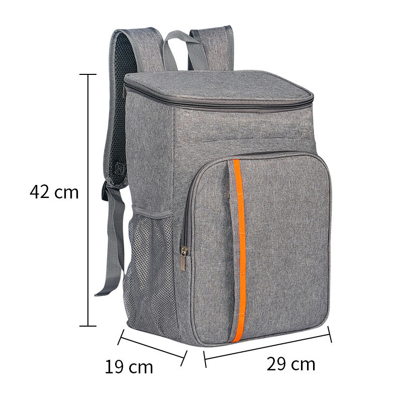 Grey Leakproof Insulated Backpack Cooler - Durable Oxford Cloth, for Travel & Picnics V888-ELOSUNG26725