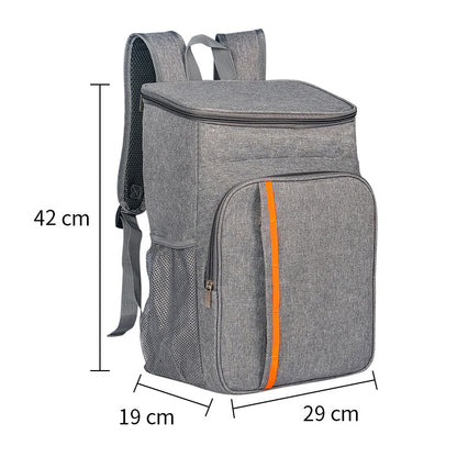 Grey Leakproof Insulated Backpack Cooler - Durable Oxford Cloth, for Travel & Picnics V888-ELOSUNG26725
