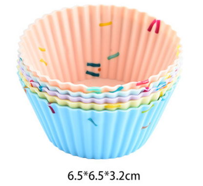Style 1 Silicone Mini Cake Molds (30 Pack) - For Cupcakes, Desserts (6.5x6.5x3.2cm) V888-ELOSUNG26726