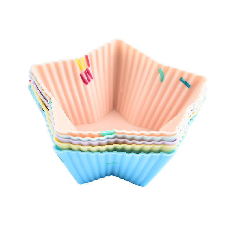 Style 2 Silicone Mini Cake Molds (30 Pack) - For Cupcakes, Desserts (7.8x7.5x2.8cm) V888-ELOSUNG26727