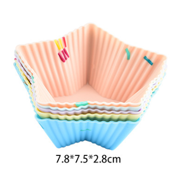 Style 2 Silicone Mini Cake Molds (30 Pack) - For Cupcakes, Desserts (7.8x7.5x2.8cm) V888-ELOSUNG26727