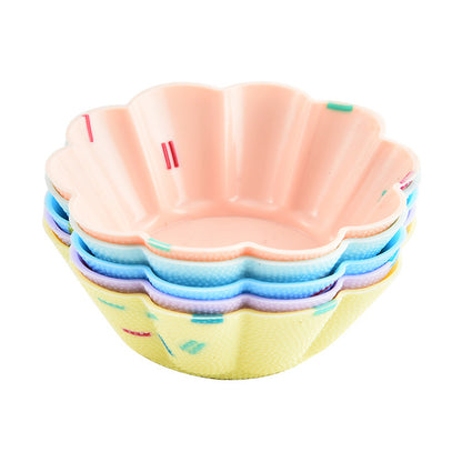 Style 3 Silicone Mini Cake Molds (30 Pack) - For Cupcakes, Desserts (7x7x2.5cm) V888-ELOSUNG26728