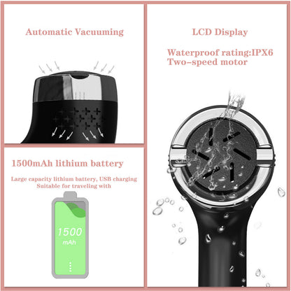 White Rechargeable Electric Foot Grinder with Suction - Complete 10-Piece Pedicure Kit V888-ELOSUNG26742