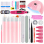 Complete Nail Art Manicure Kit - UV LED Lamp, Electric Drill, Brushes & Accessories V888-ELOSUNG26743