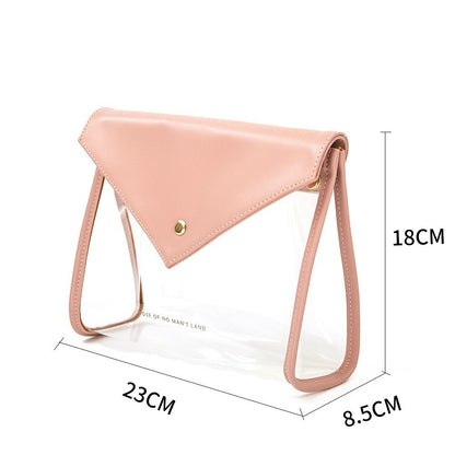 Yellow Chic Envelope Makeup Bag with Transparent Waterproof Design V888-ELOSUNG26759