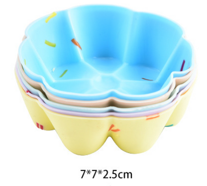 Style 8 Silicone Mini Cake Molds (30 Pack) - For Cupcakes, Desserts (7x7x2.5cm) V888-ELOSUNG26761