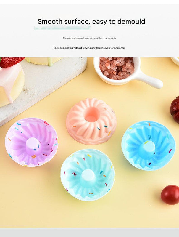 Style 8 Silicone Mini Cake Molds (30 Pack) - For Cupcakes, Desserts (7x7x2.5cm) V888-ELOSUNG26761