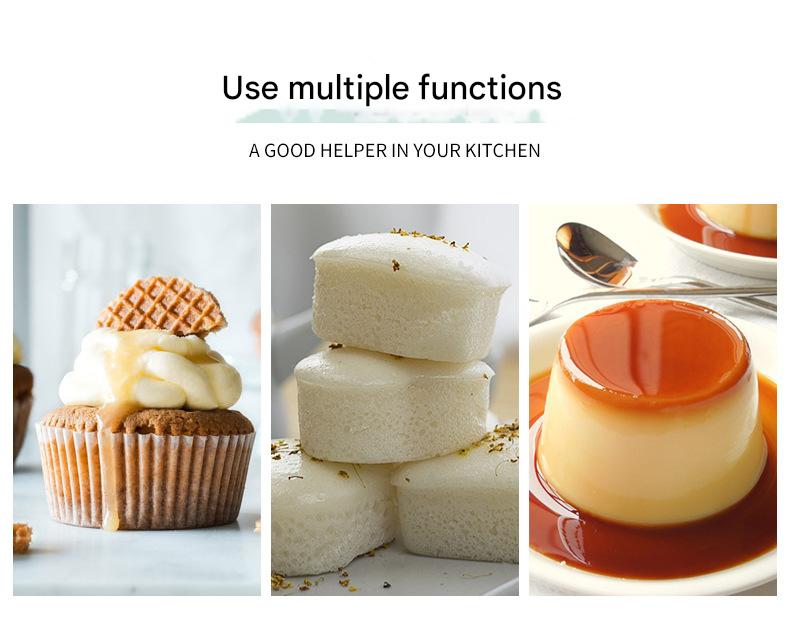 Style 8 Silicone Mini Cake Molds (30 Pack) - For Cupcakes, Desserts (7x7x2.5cm) V888-ELOSUNG26761