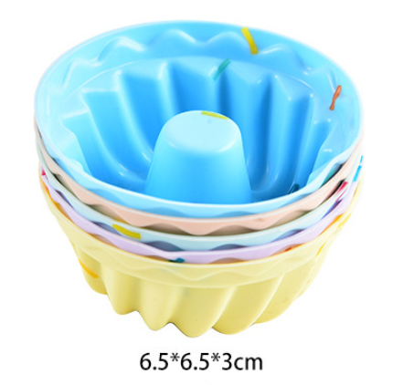 Style 9 Silicone Mini Cake Molds (30 Pack) - For Cupcakes, Desserts (6.5x6.5x3cm) V888-ELOSUNG26762