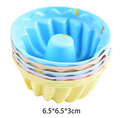 Style 9 Silicone Mini Cake Molds (30 Pack) - For Cupcakes, Desserts (6.5x6.5x3cm) V888-ELOSUNG26762