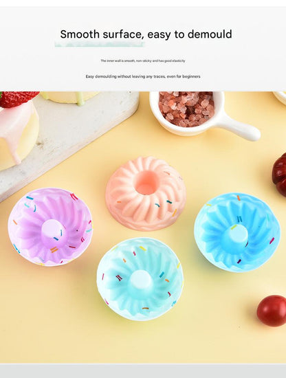 Style 9 Silicone Mini Cake Molds (30 Pack) - For Cupcakes, Desserts (6.5x6.5x3cm) V888-ELOSUNG26762