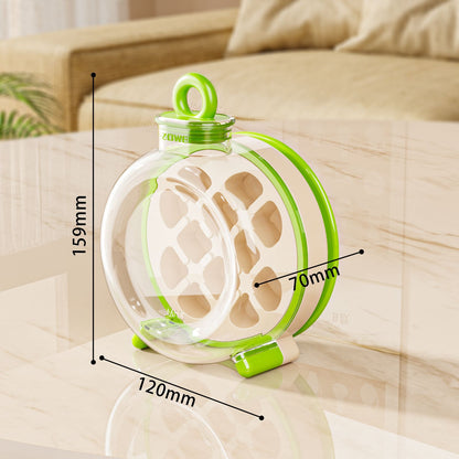 Green Portable Press-Release Ice Cube Maker Bottle - Makes 12 Cubes, Doubles as Bottle V888-ELOSUNG26779