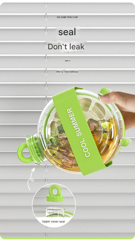 Yellow Portable Press-Release Ice Cube Maker Bottle - Makes 12 Cubes, Doubles as Bottle V888-ELOSUNG26780