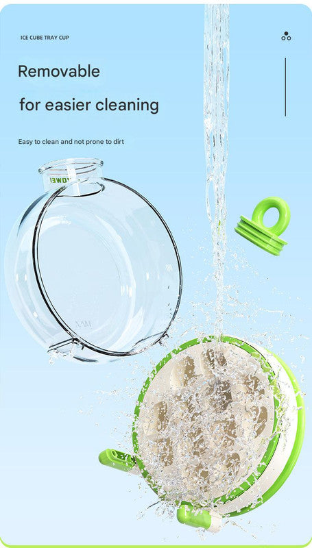 Red Portable Press-Release Ice Cube Maker Bottle - Makes 12 Cubes, Doubles as Bottle V888-ELOSUNG26781