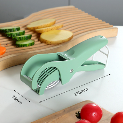 2 pcs Green 5-Blade Fruit & Vegetable Slicer for Crinkle Cuts - Kitchen Gadget V888-ELOSUNG26782