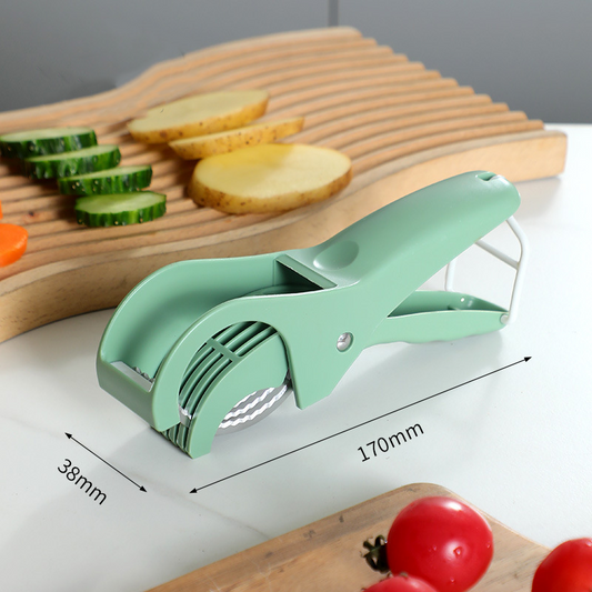 2 pcs Green 5-Blade Fruit & Vegetable Slicer for Crinkle Cuts - Kitchen Gadget V888-ELOSUNG26782