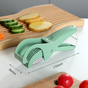 2 pcs Green 5-Blade Fruit & Vegetable Slicer for Crinkle Cuts - Kitchen Gadget V888-ELOSUNG26782