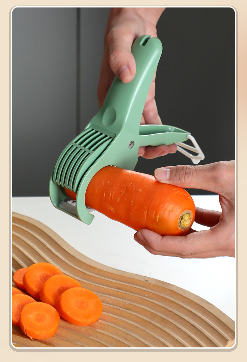 2 pcs Green 5-Blade Fruit & Vegetable Slicer for Crinkle Cuts - Kitchen Gadget V888-ELOSUNG26782