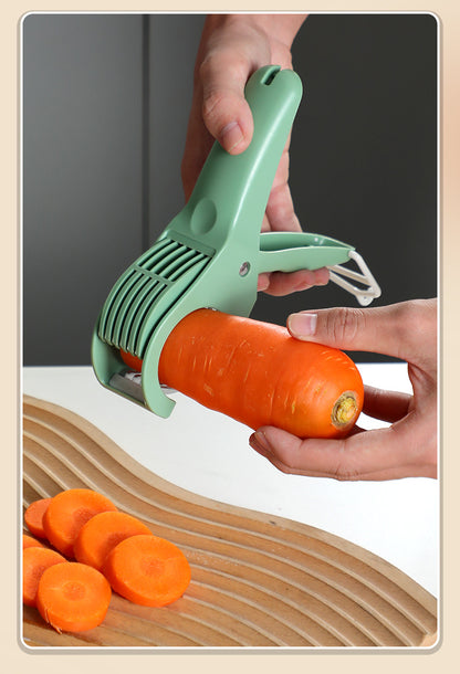 2 pcs Green 5-Blade Fruit & Vegetable Slicer for Crinkle Cuts - Kitchen Gadget V888-ELOSUNG26782