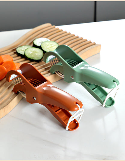 2 pcs (Orange+Green) 5-Blade Fruit & Vegetable Slicer for Crinkle Cuts - Kitchen Gadget V888-ELOSUNG26784