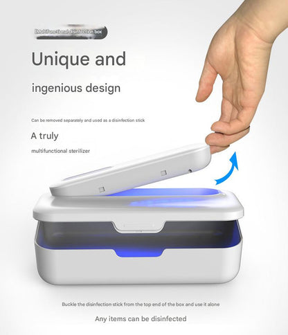 White 2-in-1 UV Sterilizer Box & Detachable Wand - For Phone, Jewelry, Masks V888-ELOSUNG26803