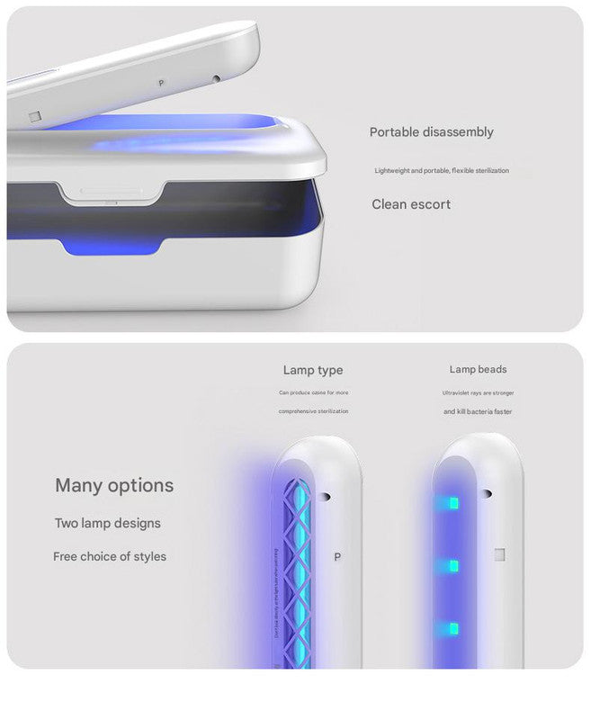 White 2-in-1 UV Sterilizer Box & Detachable Wand - For Phone, Jewelry, Masks V888-ELOSUNG26803