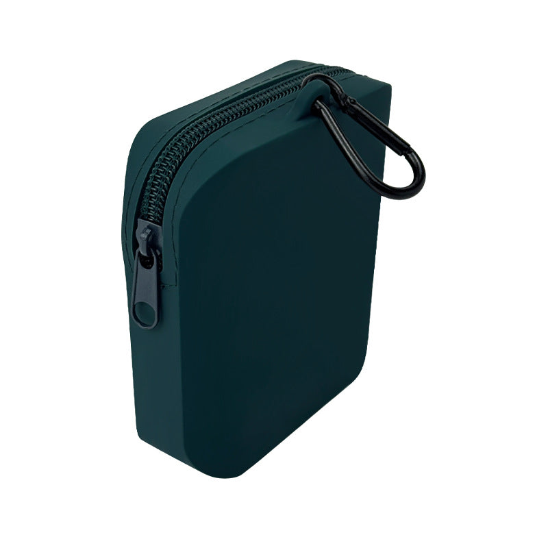 Dark green Silicone Dog Treat Pouch (Set of 2) - Waterproof, Portable for Training & Walks V888-ELOSUNG26861