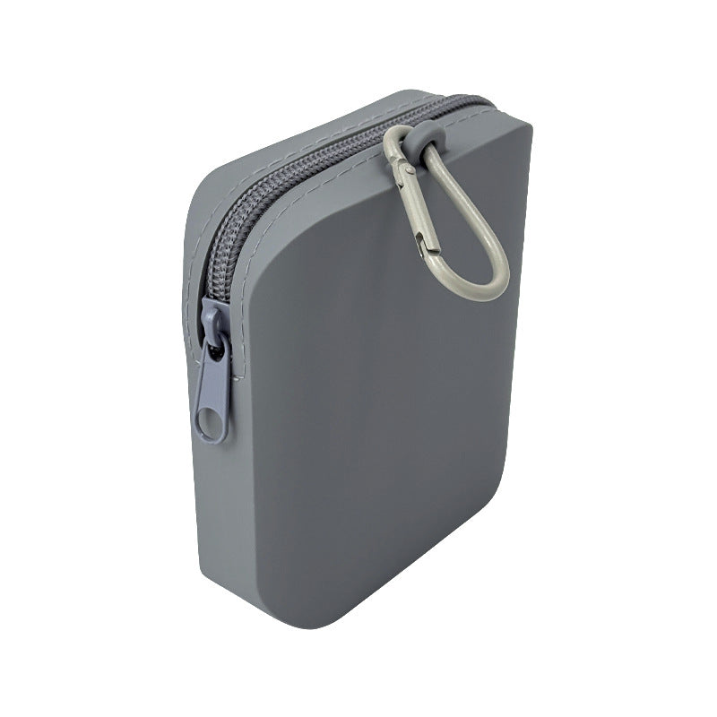 Gray Silicone Dog Treat Pouch (Set of 2) - Waterproof, Portable for Training & Walks V888-ELOSUNG26862