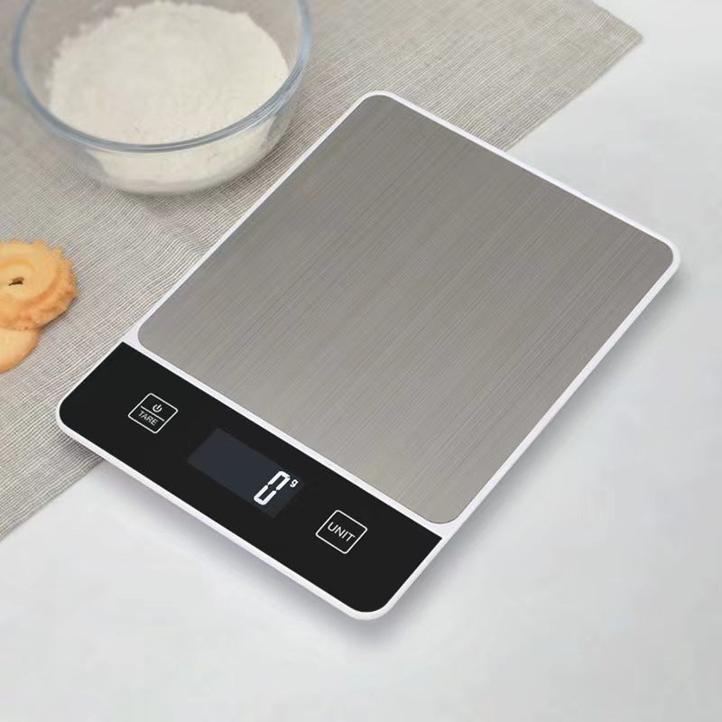 White Digital Kitchen Scale - Stainless Steel Food Scale for Baking & Cooking (10kg/1g) V888-ELOSUNG26869