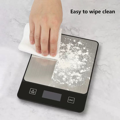 White Digital Kitchen Scale - Stainless Steel Food Scale for Baking & Cooking (10kg/1g) V888-ELOSUNG26869