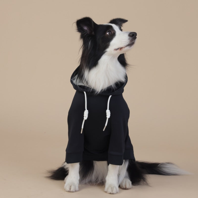 Black Classic Dog Sweatshirt with Hood & Drawstrings - For Large Dogs (Size : 5XL) V888-ELOSUNG26875