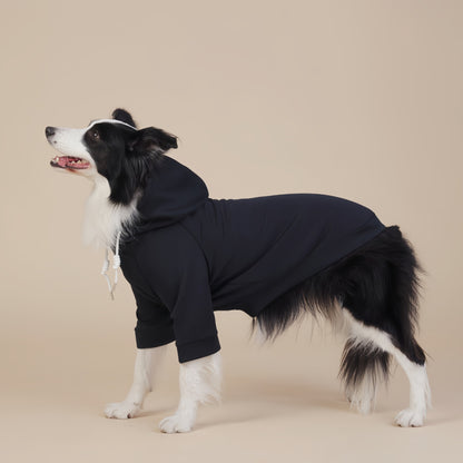 Black Classic Dog Sweatshirt with Hood & Drawstrings - For Large Dogs (Size : 5XL) V888-ELOSUNG26875