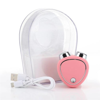 Pink Microcurrent Face Lifting Massager - Sonic Vibration, V-Shape Sculpting V888-ELOSUNG26880