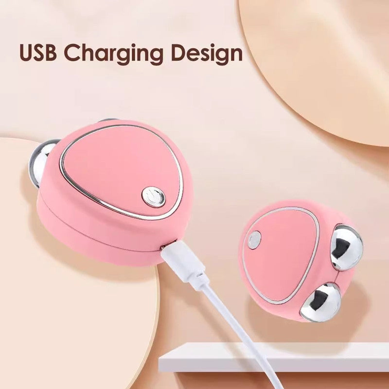 Pink Microcurrent Face Lifting Massager - Sonic Vibration, V-Shape Sculpting V888-ELOSUNG26880