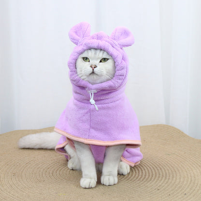 Purple Hooded Dog Bathrobe - Super Absorbent, Adjustable Fit, Cozy Pet Towel (Size : XL) V888-ELOSUNG26888